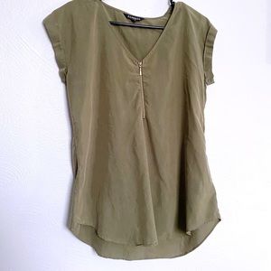 Express olive green blouse